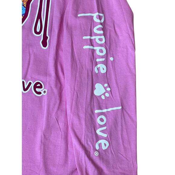 Puppie Love Rescue Pink Long Sleeve Shirt Medium Valentines Candy Hearts Dog NWT - Picture 4 of 8